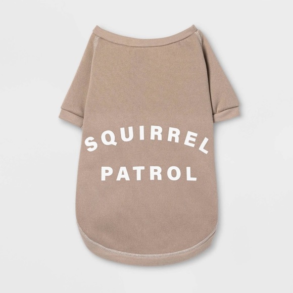 NEW Boots & Barkley Lightweight Phrase Squirrel Patrol Dog Sweatshirt - Picture 2 of 5